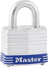 Master Lock 3D Padlock, Keyed Different Key, 9/32 in Dia Shackle, 3/4 in H Shackle, Steel Shackle, Steel Body, Laminated