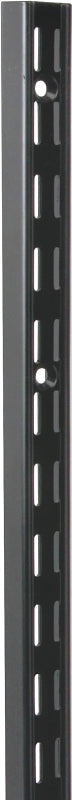 Knape & Vogt 82 BLK 48 Series Shelf Standard, Black, 450 lb, 14 ga Thick Material, 1-1/16 in W, 48 in H, Steel, Pack of 10