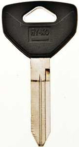 Hy-Ko 12005Y157 Key Blank, Brass, Nickel, For: Chrysler, Dodge, Eagle, Jeep, Plymouth Vehicles, Pack of 5