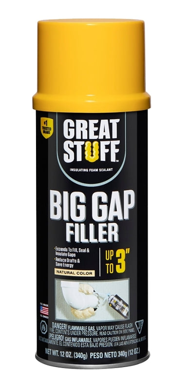 Great Stuff 157906 Triple Expanding Foam Sealant, Yellow, 12 oz Can