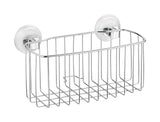 iDesign Power Lock Silver Stainless Steel Shower Basket