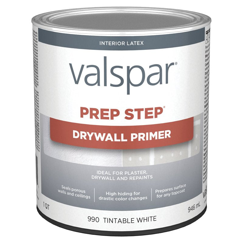 Valspar 044.0000990.005 Primer, White, 1 qt Can, Pack of 4