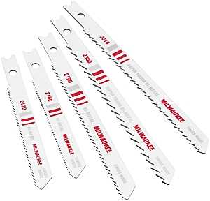 Milwaukee 49-22-1168 Jig Saw Blade Assortment, 5-Piece, Bi-Metal