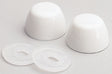 Fluidmaster 7115 Bowl Bolt Cap, Plastic, White, Pack of 10