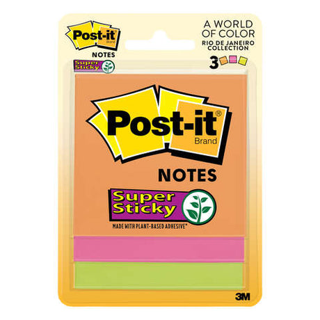 Post-it 3 in. W X 3 in. L Assorted Sticky Notes 3 pad