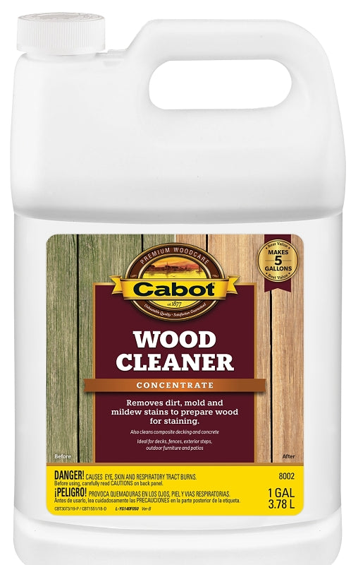 Cabot 140.0008002.007 Cleaner, 1 gal Jug, Liquid, Cloudy White, Pack of 4