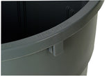 Continental Commercial 4444GY Trash Receptacle, 44 gal, Plastic, Gray
