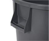 Continental Commercial 4444GY Trash Receptacle, 44 gal, Plastic, Gray