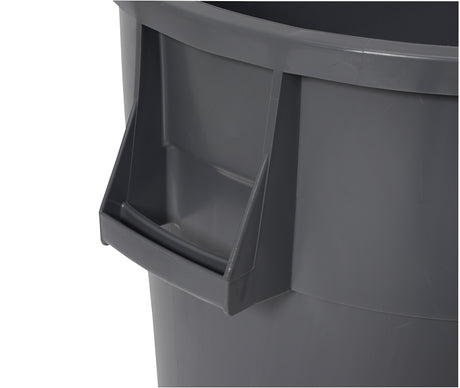 Continental Commercial 4444GY Trash Receptacle, 44 gal, Plastic, Gray
