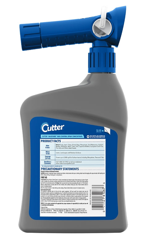 Cutter Backyard HG-61067 Concentrated Bug Control Spray, Liquid, 32 oz Bottle
