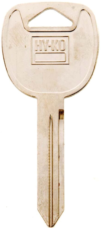 Hy-Ko 11010B102 Key Blank, Brass, Nickel, For: Automobile, Many General Motors Vehicles, B102 Key Number, Pack of 10