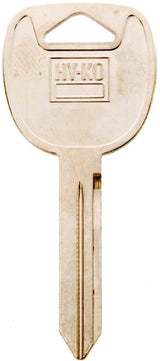 Hy-Ko 11010B102 Key Blank, Brass, Nickel, For: Automobile, Many General Motors Vehicles, B102 Key Number, Pack of 10