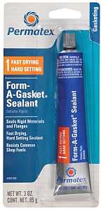 Permatex 80008 Sealant, Reddish Golden Brown, 3 oz Tube, Paste, Alcohol