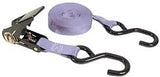 Keeper 05514 Tie-Down, 1 in W, 14 ft L, Polyester, Gray, 500 lb, S-Hook End Fitting