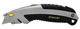 STANLEY 10-788 Utility Knife, 2-7/16 in L Blade, 3 in W Blade, Carbon Steel Blade, Ergonomic Handle, Black/Gray Handle