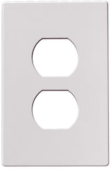 Eaton Wiring Devices PJS8W Series Wallplate, Mid-Size, Screwless, 4-1/2 in L, 2-3/4 in W, 1-Gang, Polycarbonate, White