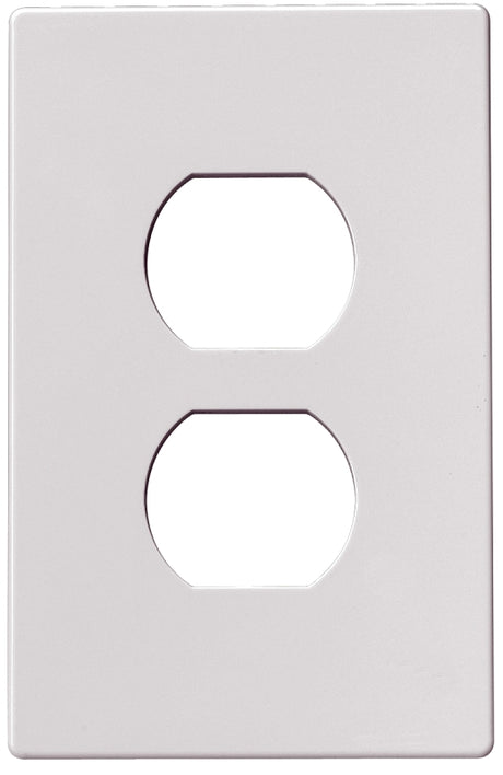Eaton Wiring Devices PJS8W Series Wallplate, Mid-Size, Screwless, 4-1/2 in L, 2-3/4 in W, 1-Gang, Polycarbonate, White