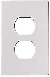 Eaton Wiring Devices PJS8W Series Wallplate, Mid-Size, Screwless, 4-1/2 in L, 2-3/4 in W, 1-Gang, Polycarbonate, White