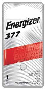 Energizer 377BPZ-2 Battery, 1.5 V Battery, 24 mAh, 377 Battery, Silver Oxide, Pack of 6