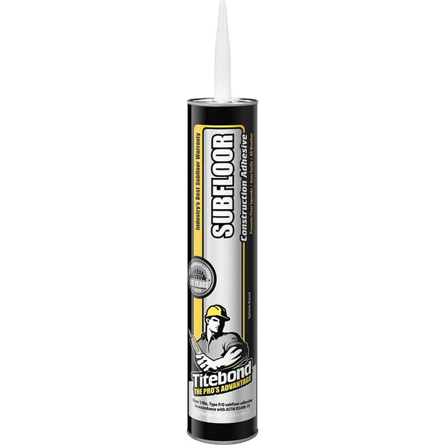 Titebond 5492 Subfloor Adhesive, Light Tan, 28 oz Cartridge, Pack of 12