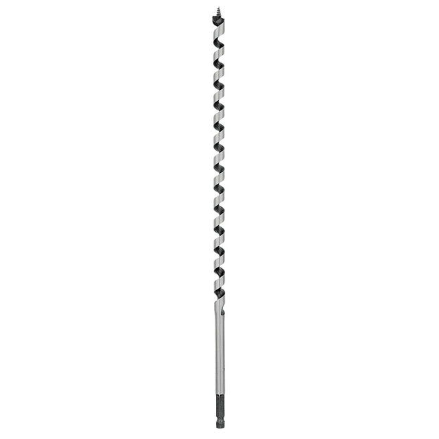 Irwin WeldTec 3043007 Auger Drill Bit, 5/8 in Dia, 17 in OAL, Twist Flute, 1-Flute, 7/16 in Dia Shank