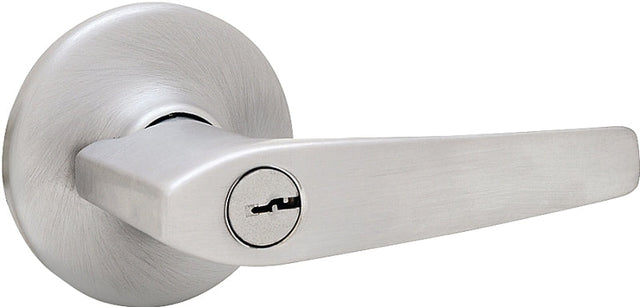 Kwikset 405DL 26D K6 Entry Door Lever, Thumbturn Lock, Satin Chrome, Metal, Residential, Re-Key Technology: SmartKey