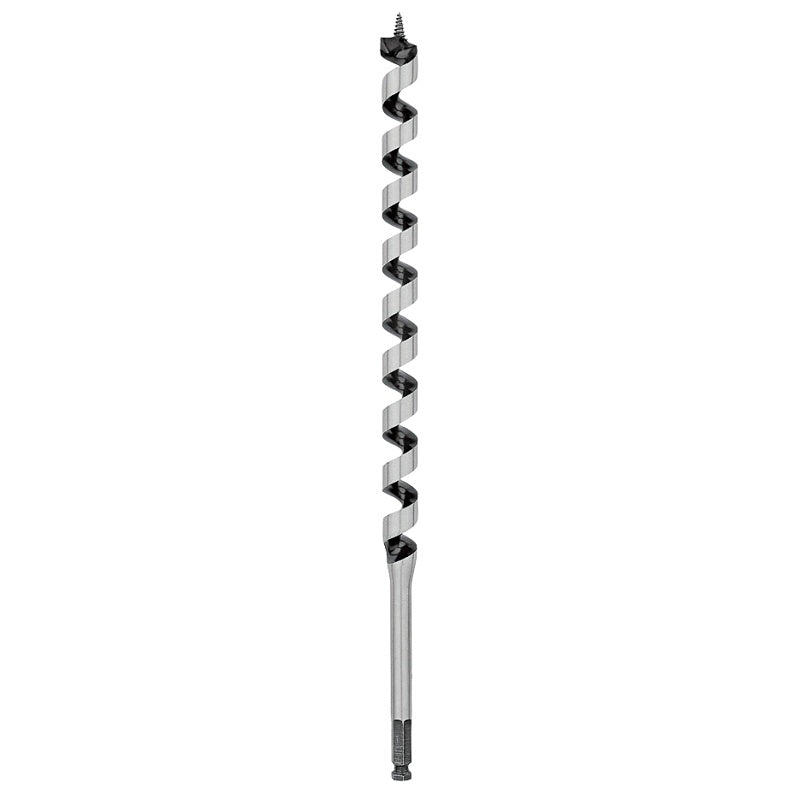 Irwin WeldTec 3043011 Auger Drill Bit, 7/8 in Dia, 17 in OAL, Twist Flute, 1-Flute, 7/16 in Dia Shank