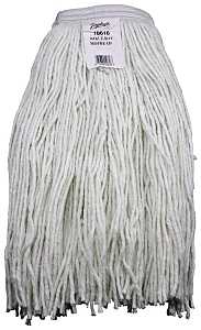 Zephyr Z-Ray 10616L Wet Mop Head, 16 oz Headband, Synthetic Yarn, White