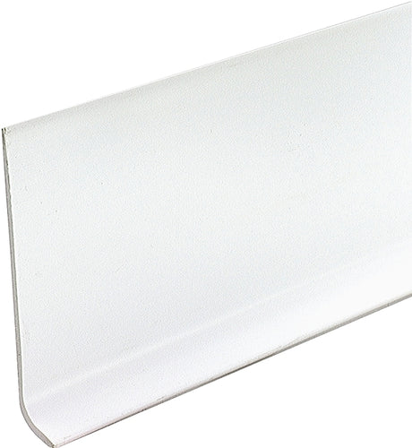 M-D 75317 Series Wall Base, 0.13 in Thick, White, 4 ft L, 4 in W, Vinyl, Pack of 18