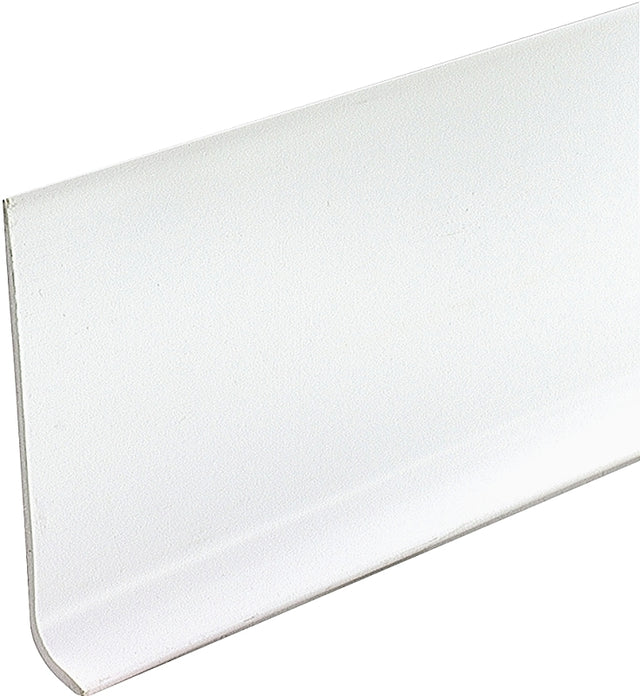 M-D 75317 Series Wall Base, 0.13 in Thick, White, 4 ft L, 4 in W, Vinyl, Pack of 18