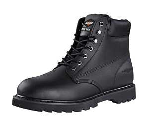 Diamondback 655SS-7.5 Work Boots, 7.5, Medium W, Black, Leather, Lace-Up, With Lining