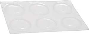 Shepherd Hardware 9965 Surface Guard Bumper Pad, 3/4 in, Round, Vinyl, Clear, Pack of 12