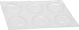 Shepherd Hardware 9965 Surface Guard Bumper Pad, 3/4 in, Round, Vinyl, Clear, Pack of 12