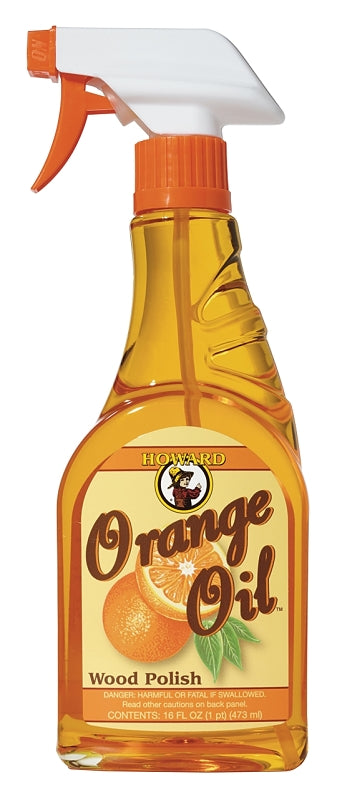 Howard ORS016 Oil Polish, 16 oz Bottle, Orange, Liquid