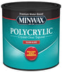Minwax Polycrylic 255554444 Waterbased Polyurethane, Gloss, Liquid, Crystal Clear, 0.5 pt, Can