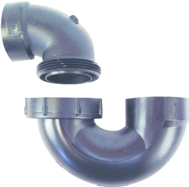 US Hardware P-098C Bathtub Trap, ABS, Black