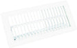 US Hardware V-103WB Floor Register, 11/16 in L, Steel, White