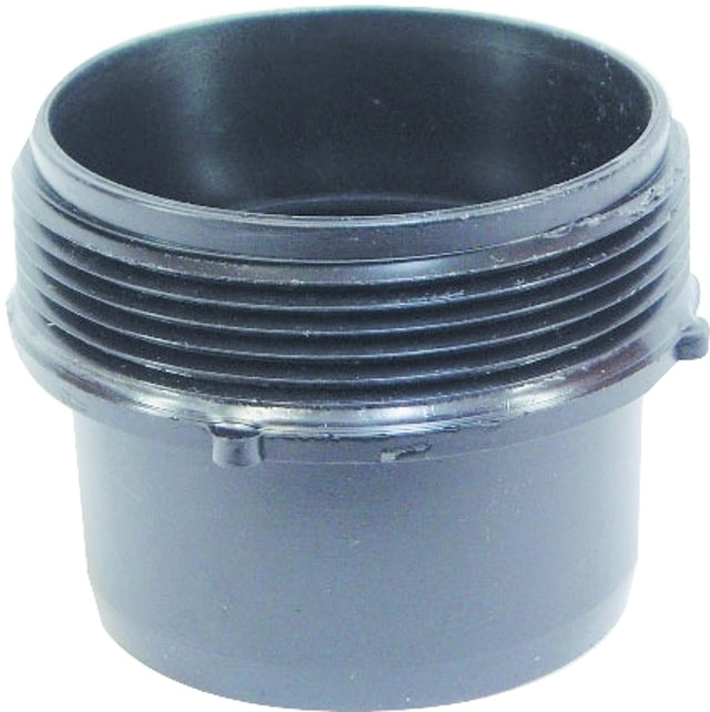 US Hardware RV-331B Hose Adapter, 3 in ID, Male Thread x Hose, ABS, Black