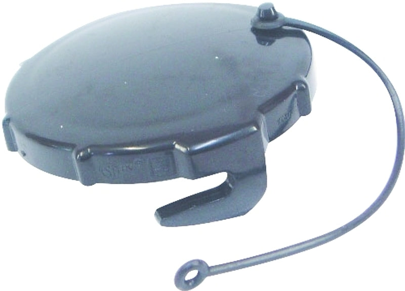 US Hardware RV-509B Termination Cap, 3 in ID, Plastic, Black