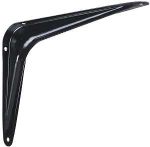 National Hardware 211BC Series N218-917 Shelf Bracket, 100 lb, Steel, Black, 6 in L, Pack of 20