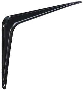 National Hardware 211BC Series N218-941 Shelf Bracket, 100 lb, 8 in L, Steel, Black