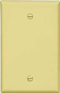 Eaton Cooper Wiring PJ13V Wallplate, 3-1/2 in L, 1/4 in W, 1 -Gang, Polycarbonate, Ivory, Box Mounting