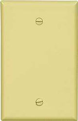 Eaton Cooper Wiring PJ13V Wallplate, 3-1/2 in L, 1/4 in W, 1 -Gang, Polycarbonate, Ivory, Box Mounting