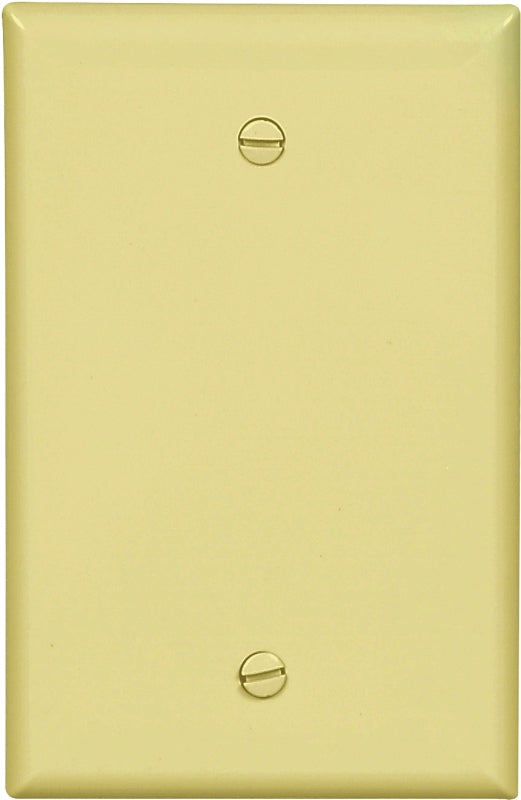 Eaton Cooper Wiring PJ13V Wallplate, 3-1/2 in L, 1/4 in W, 1 -Gang, Polycarbonate, Ivory, Box Mounting