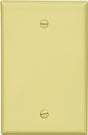 Eaton Cooper Wiring PJ13V Wallplate, 3-1/2 in L, 1/4 in W, 1 -Gang, Polycarbonate, Ivory, Box Mounting