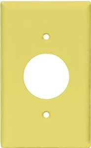 Eaton Wiring Devices PJ7V Series Wallplate, Mid-Size, 4-1/2 in L, 2-3/4 in W, 1-Gang, Polycarbonate, Ivory, High-Gloss, Pack of 25