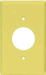 Eaton Wiring Devices PJ7V Series Wallplate, Mid-Size, 4-1/2 in L, 2-3/4 in W, 1-Gang, Polycarbonate, Ivory, High-Gloss, Pack of 25