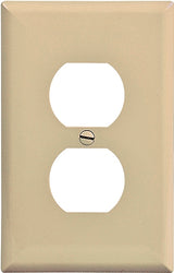 WALL PLATE MID-SIZ 1GANG IVORY, Pack of 25