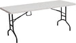 Simple Spaces TBL-072 Fold-in-Half Table, 6 ft OAW, 29-1/2 in OAD, 29 in OAH, Steel Frame, Polypropylene Tabletop
