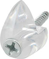 OOK 53203 Mirror Clip Set, 1/4 in L Dimensions, 20 lb, Plastic, Clear, Wall, 4/PK, Pack of 12